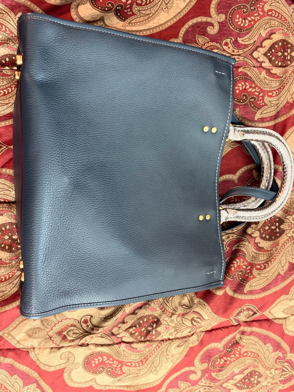 Rare Coach 1941 First Gen Rogue Navy Blue Leather Suede Satchel